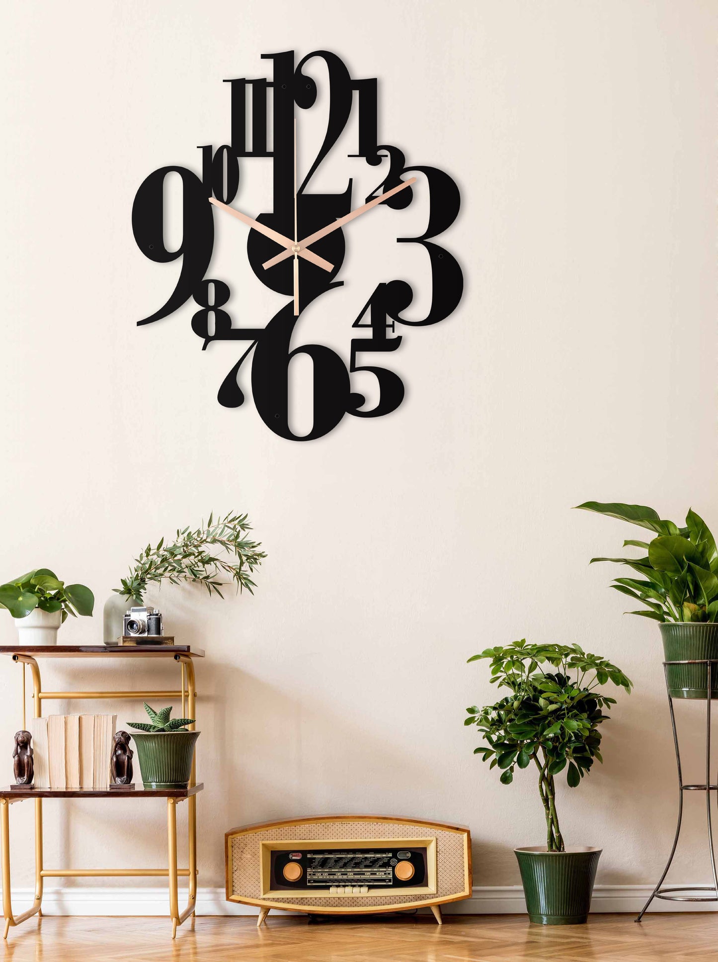 100-Dekoratif Metal Duvar Saati