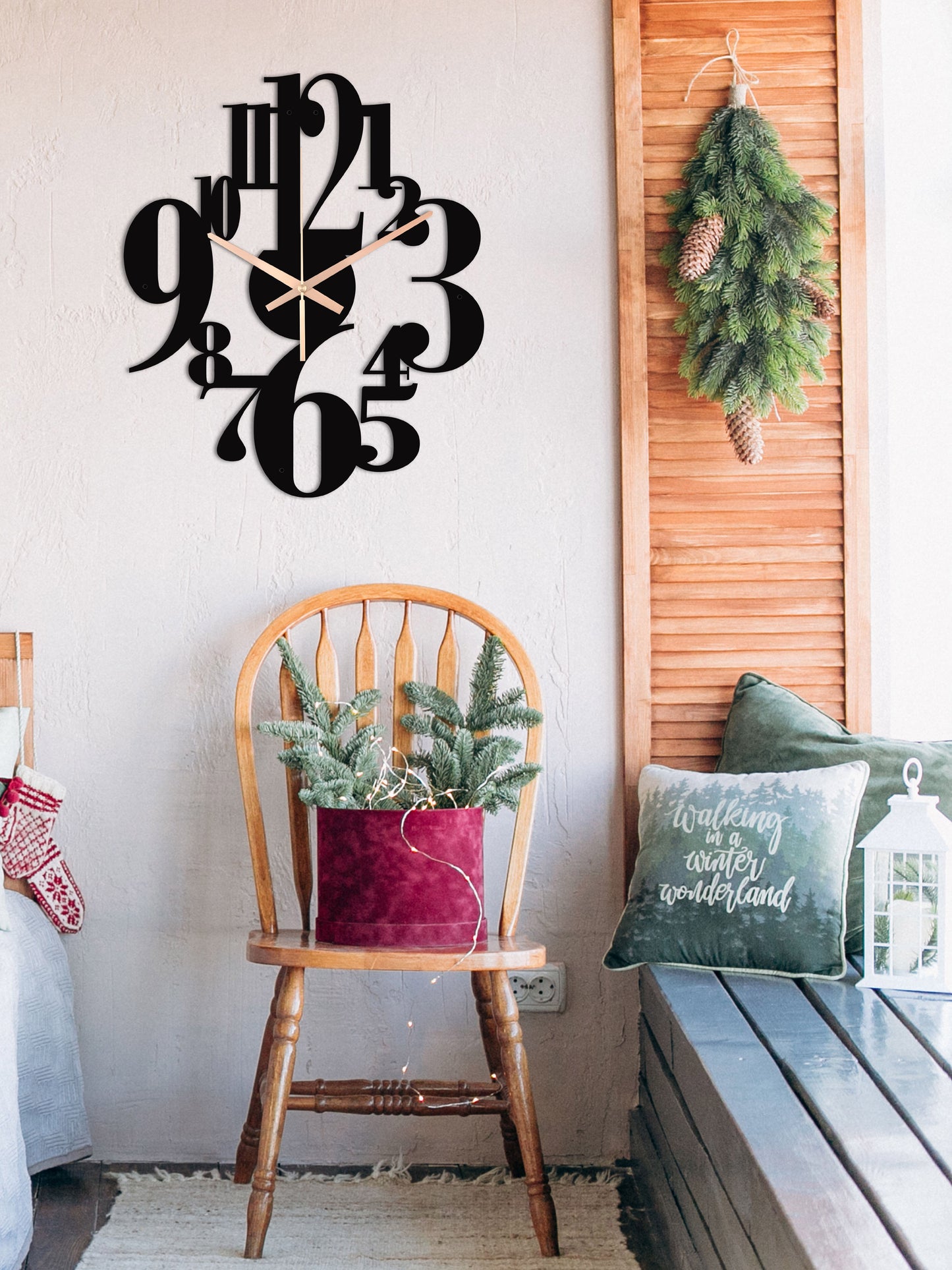 100-Dekoratif Metal Duvar Saati