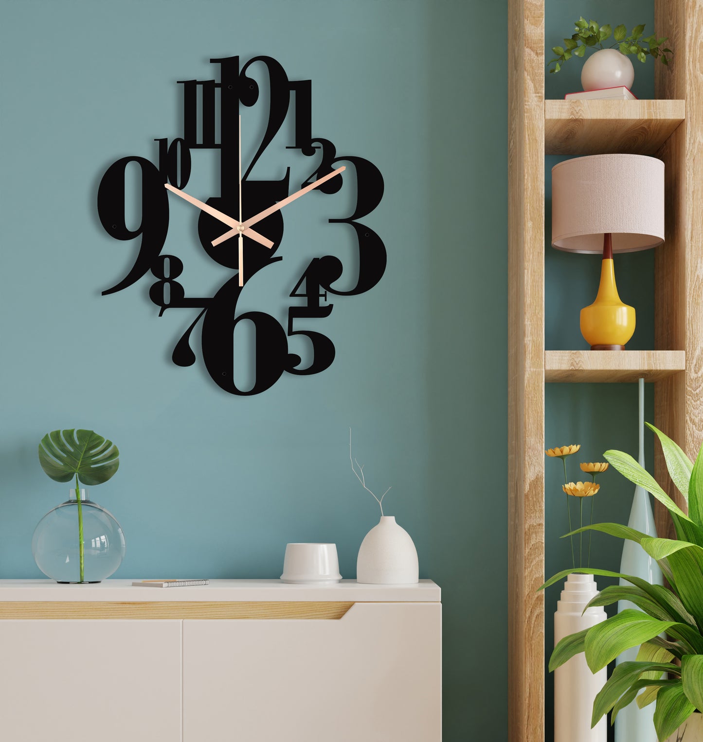 100-Dekoratif Metal Duvar Saati