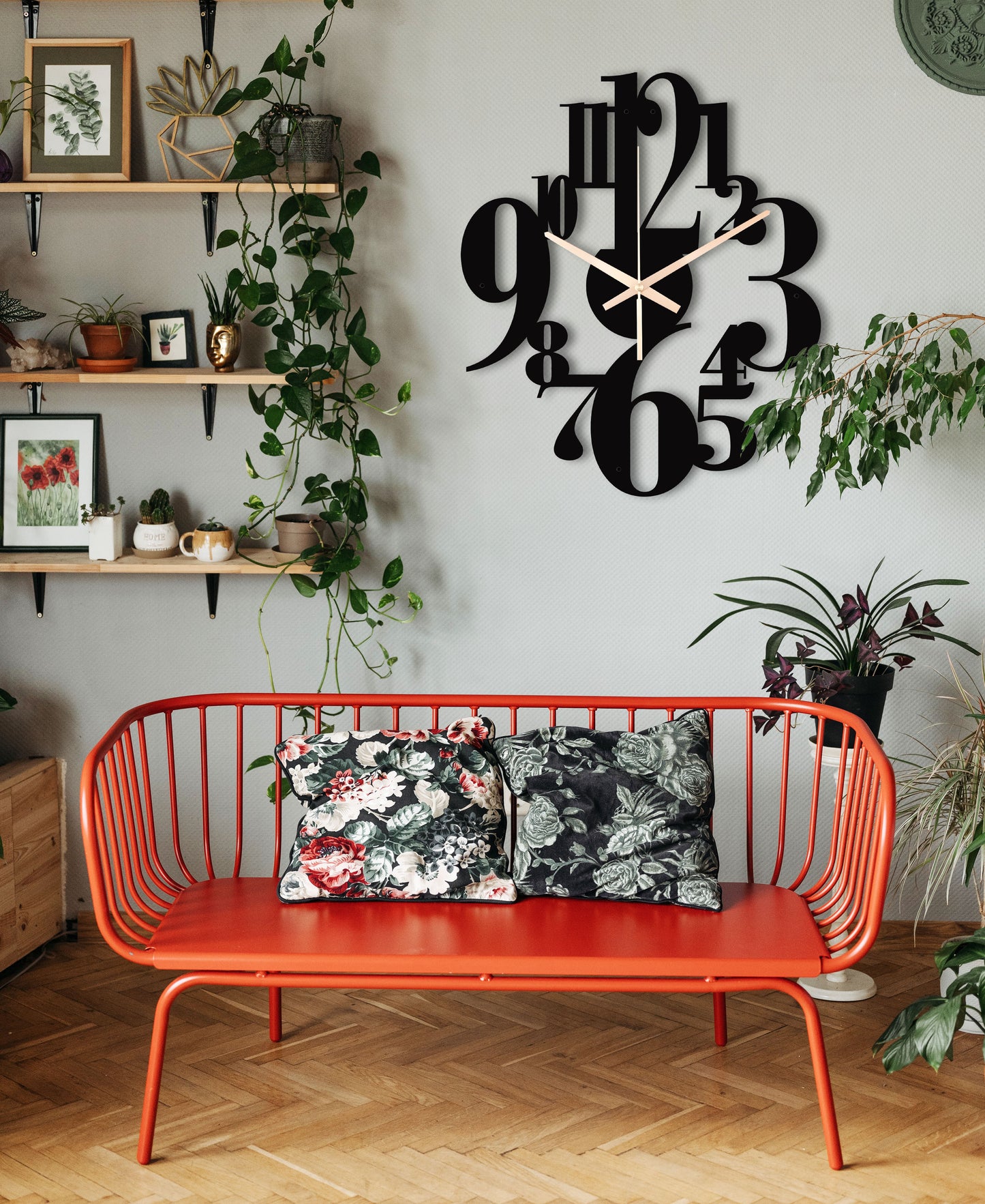 100-Dekoratif Metal Duvar Saati