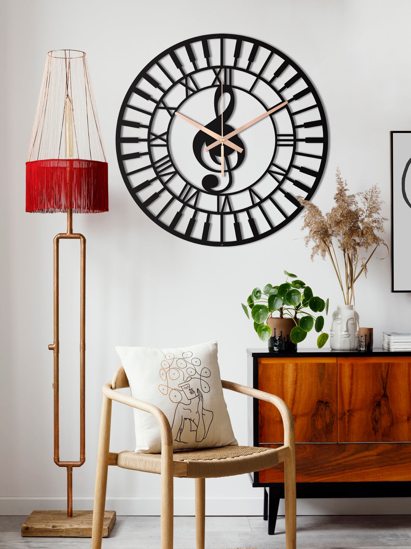 101-Dekoratif Metal Duvar Saati