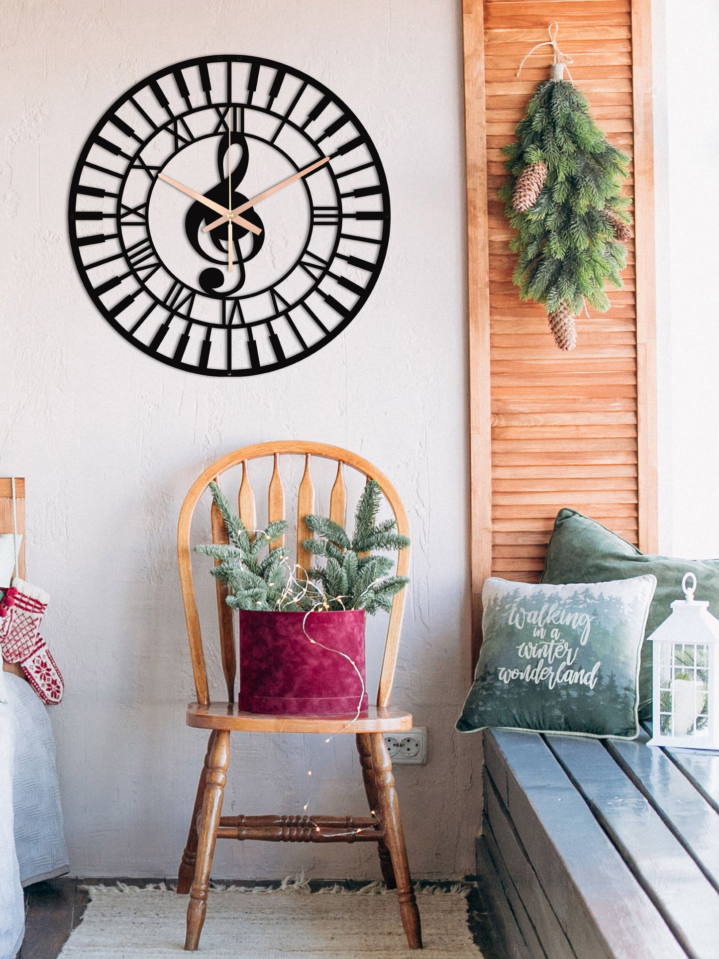 101-Dekoratif Metal Duvar Saati