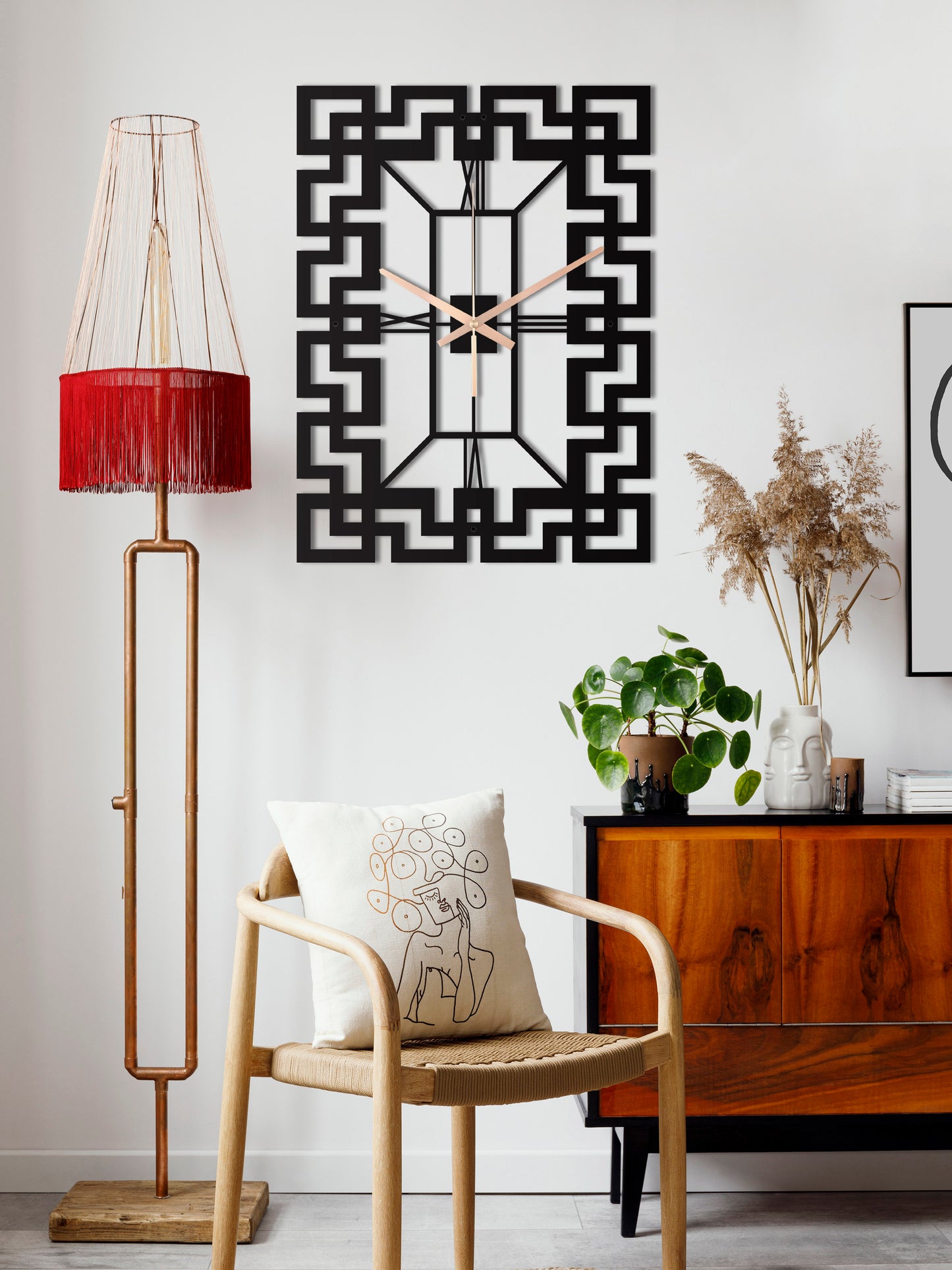 102-Dekoratif Metal Duvar Saati