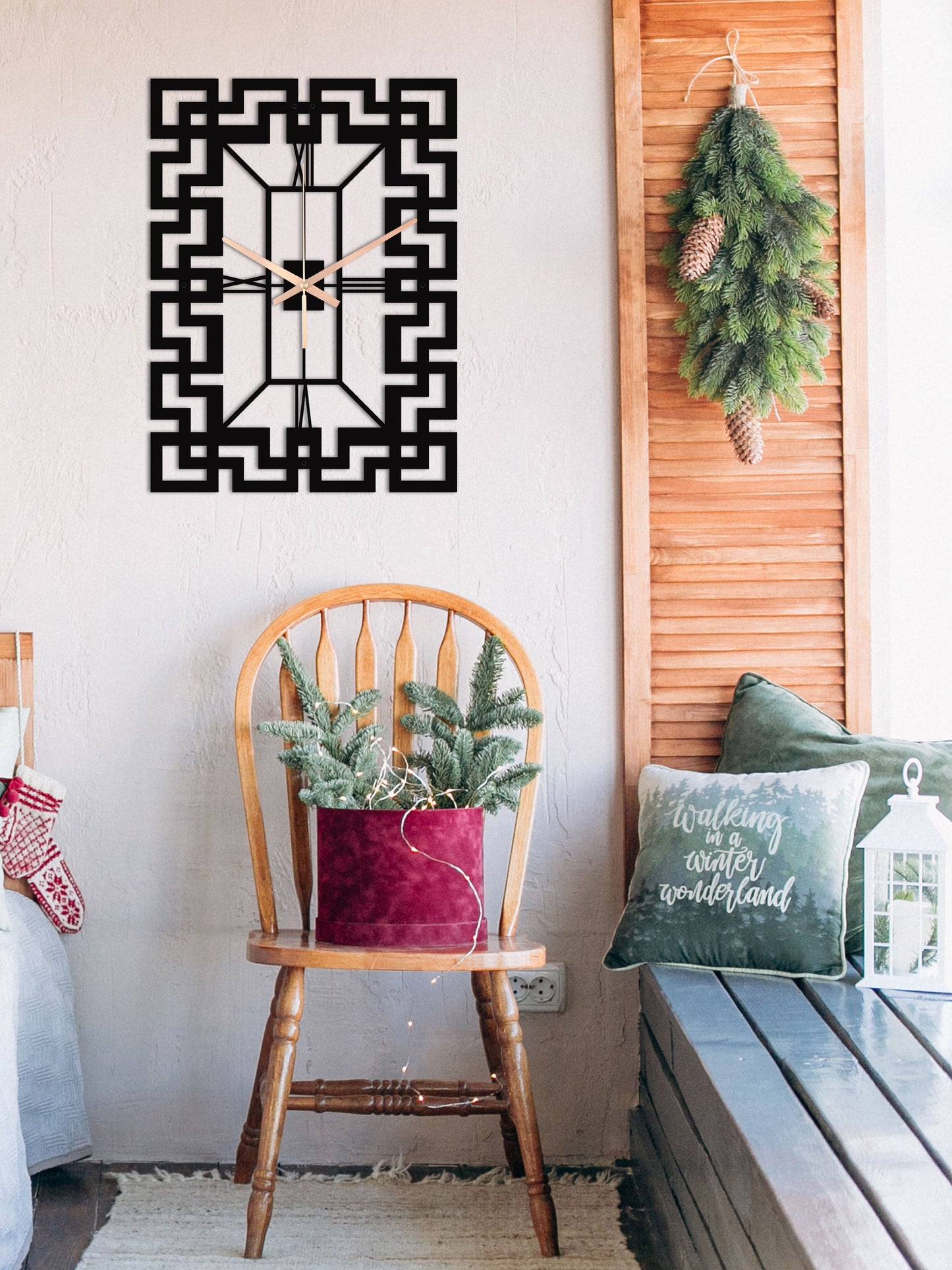 102-Dekoratif Metal Duvar Saati