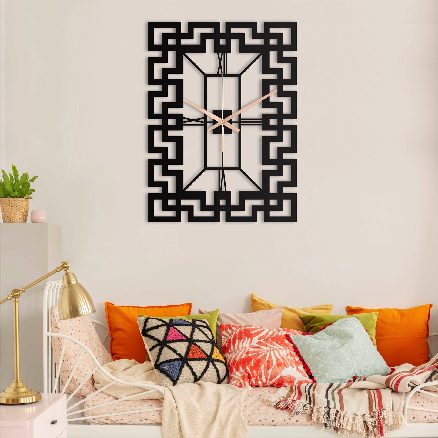 102-Dekoratif Metal Duvar Saati