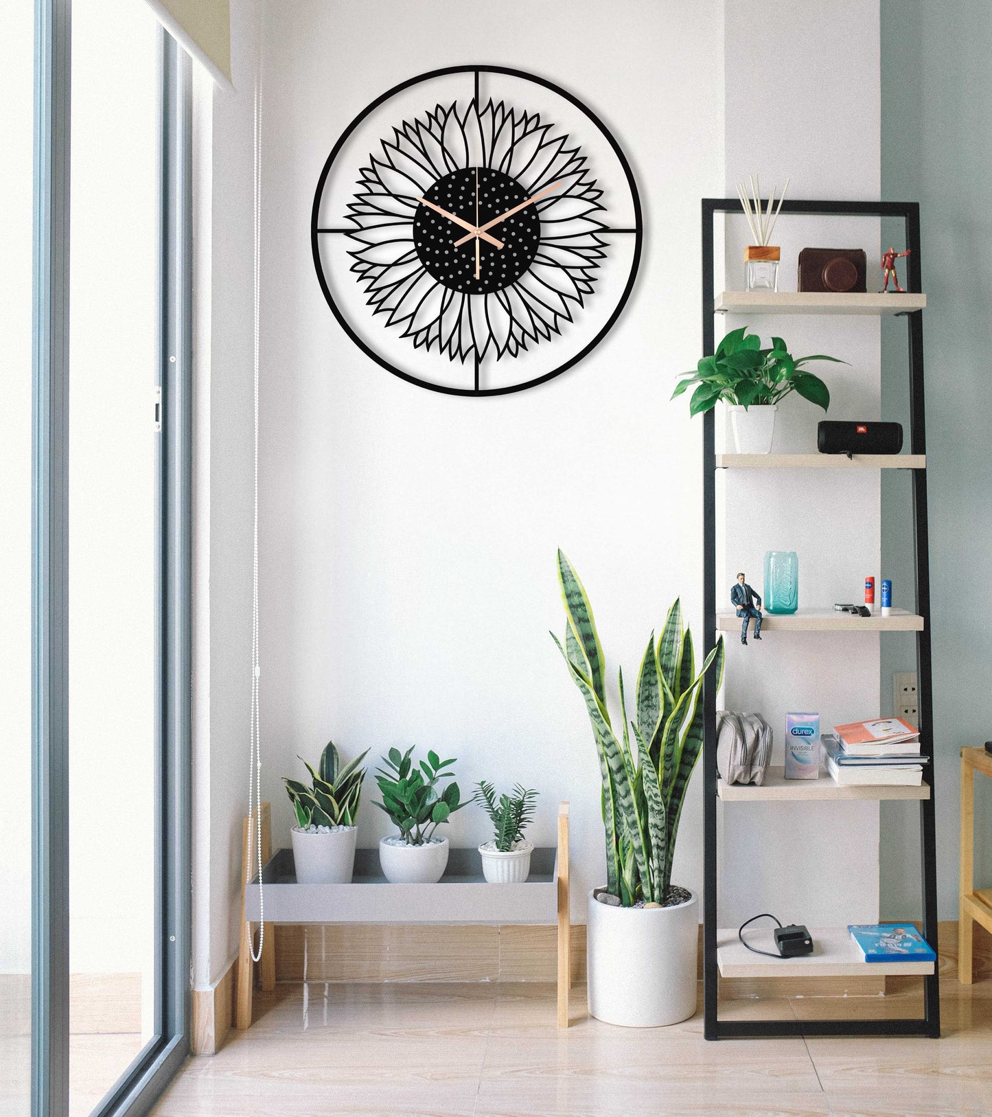 108-Dekoratif Metal Duvar Saati