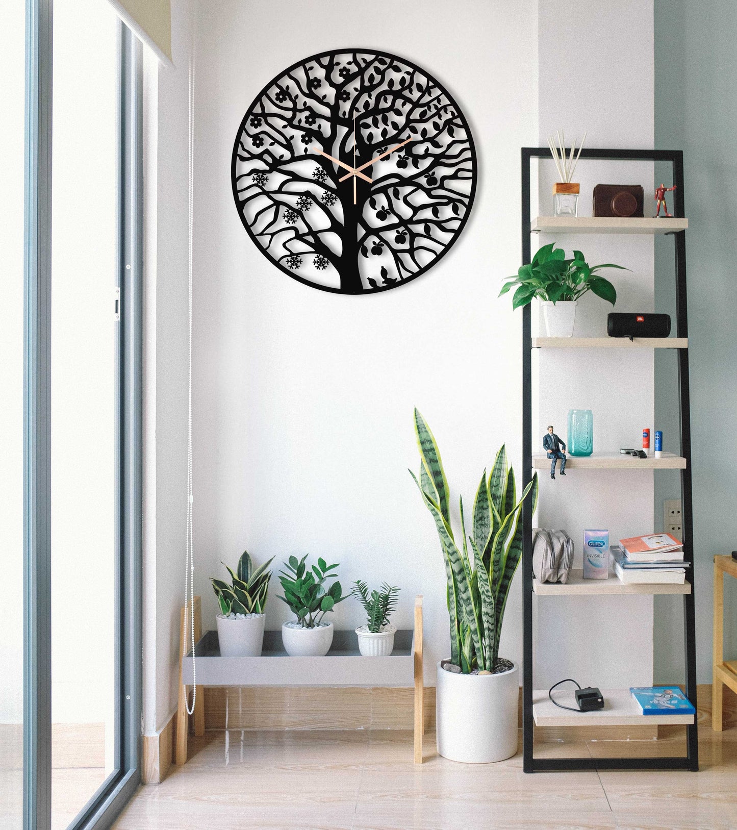 109-Dekoratif Metal Duvar Saati