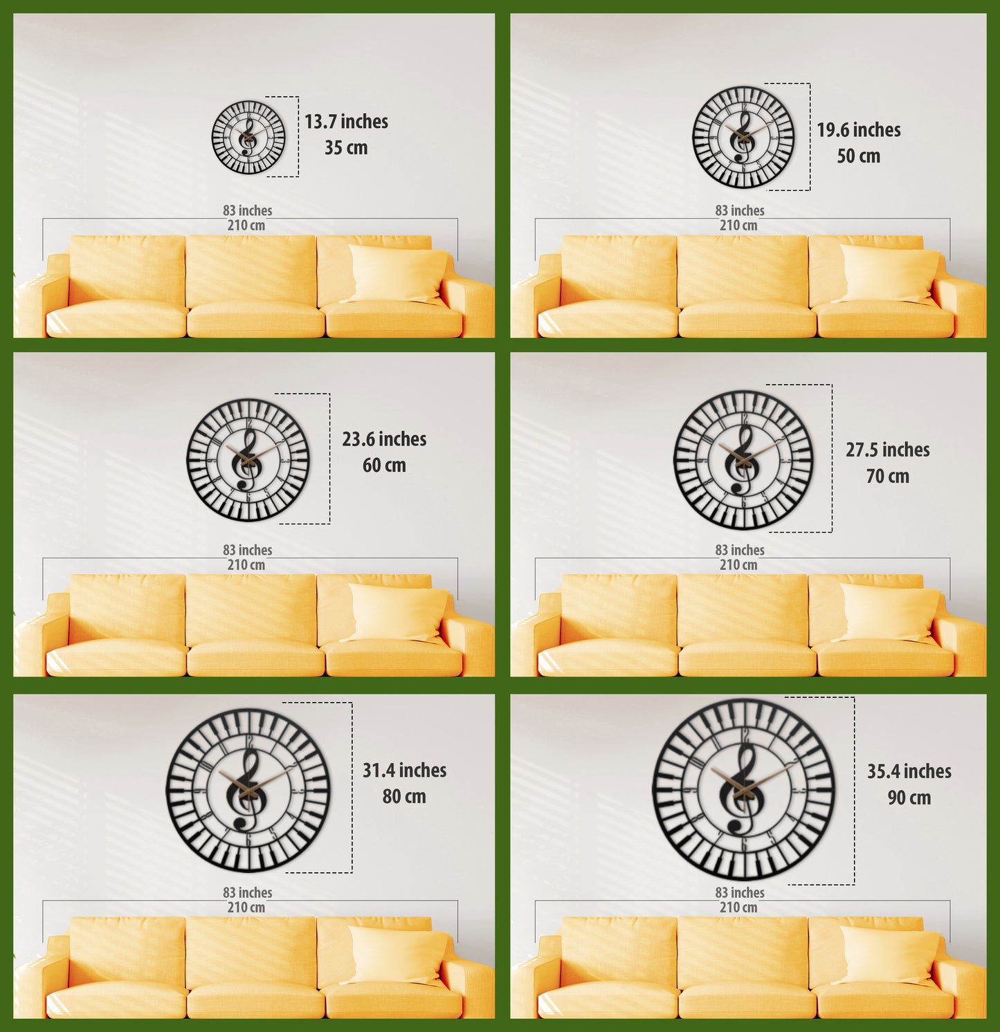 113-Dekoratif Metal Duvar Saati