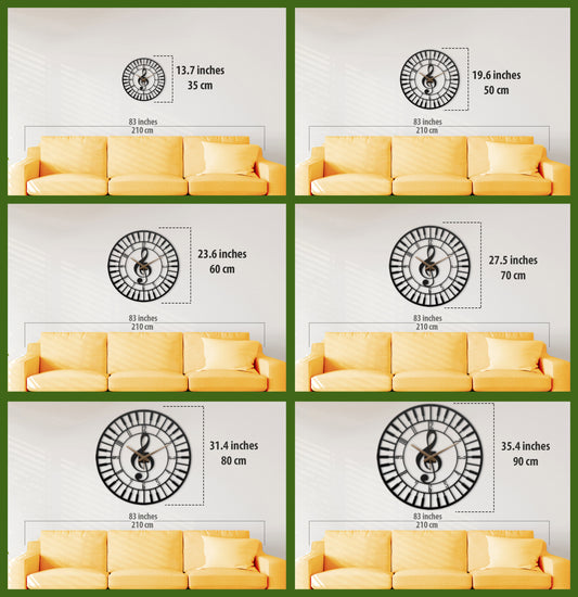 113-Dekoratif Metal Duvar Saati