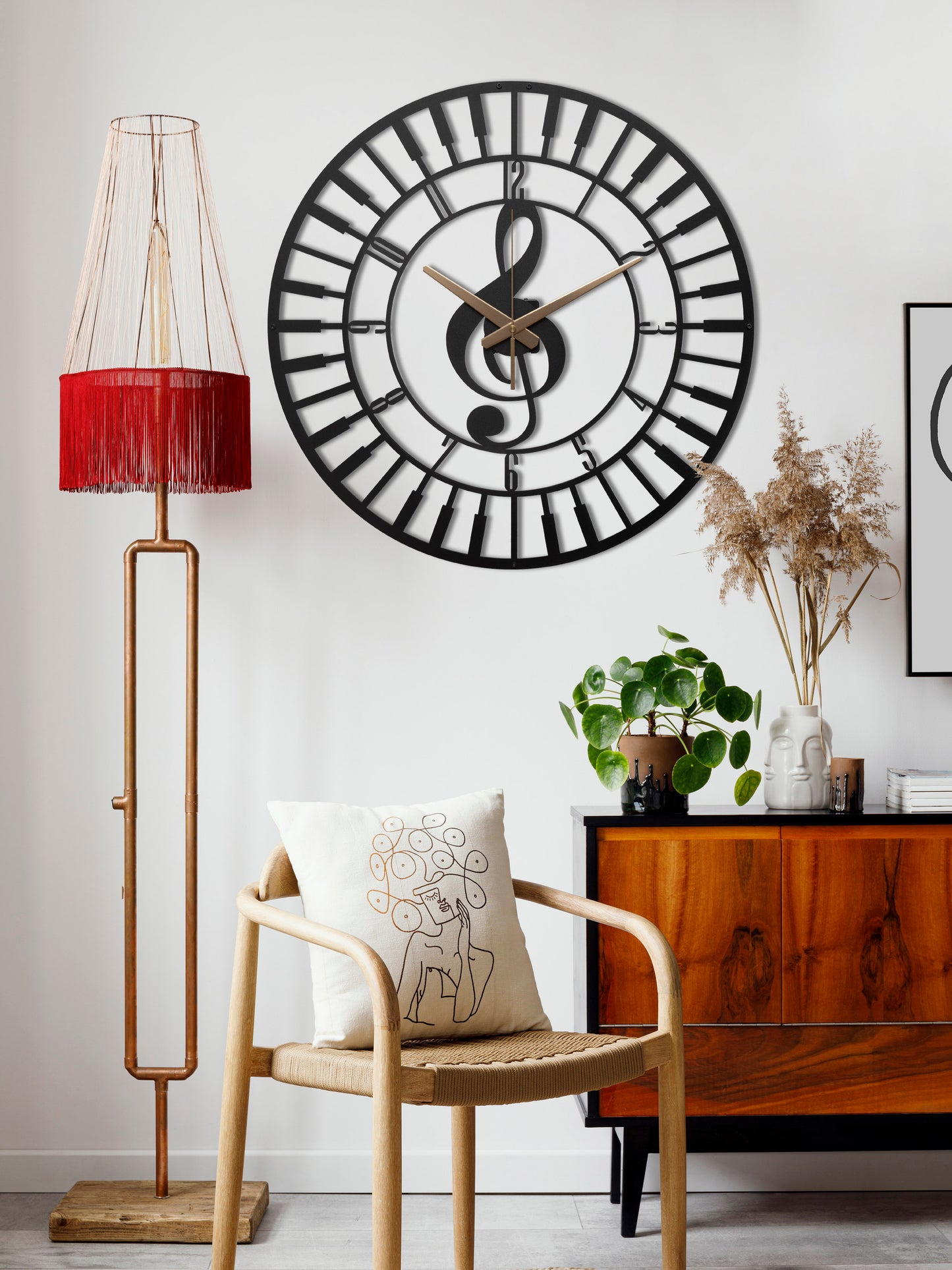 113-Dekoratif Metal Duvar Saati