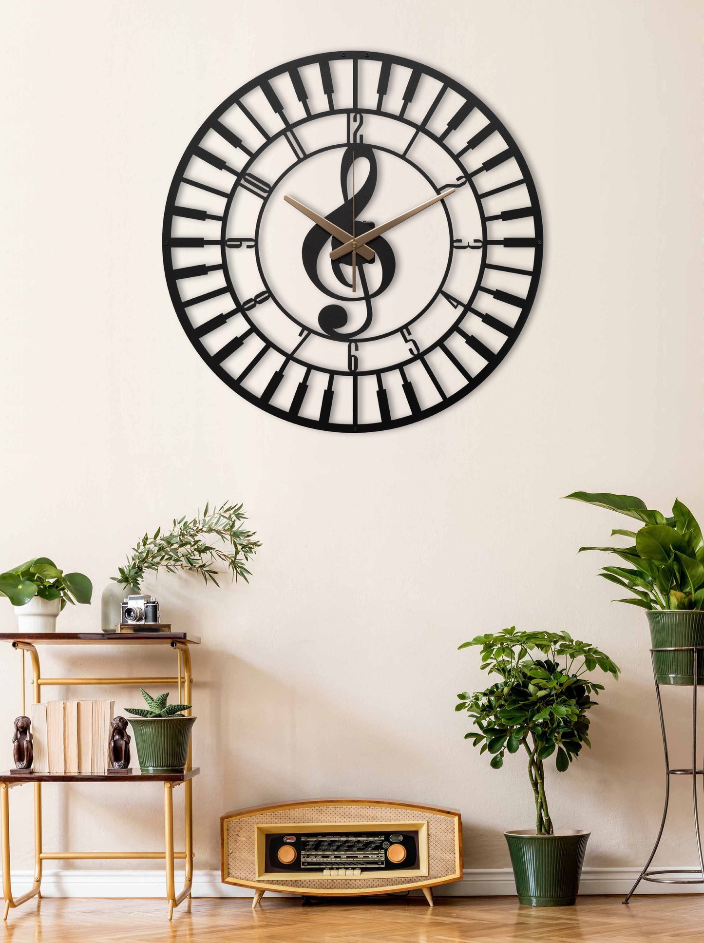 113-Dekoratif Metal Duvar Saati