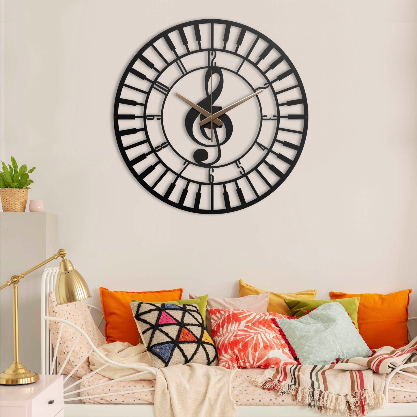 113-Dekoratif Metal Duvar Saati