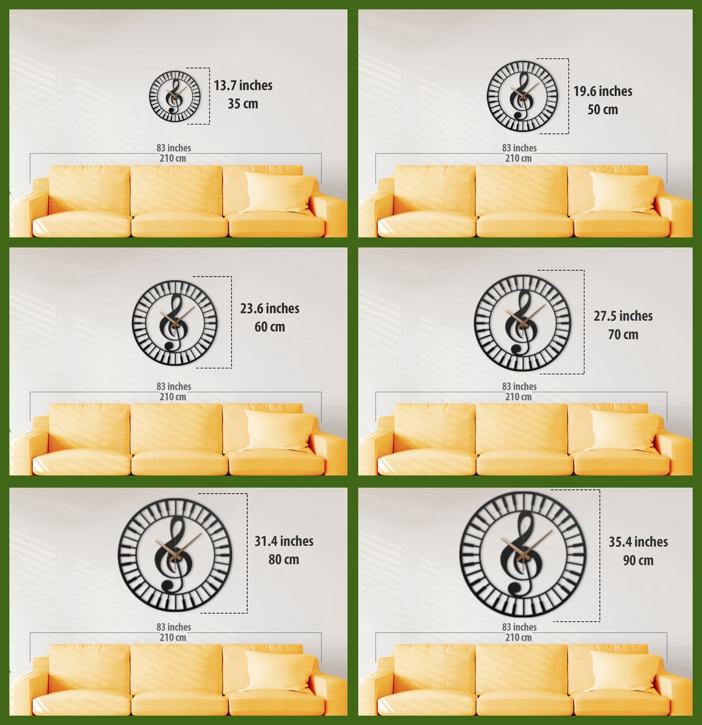 114-Dekoratif Metal Duvar Saati