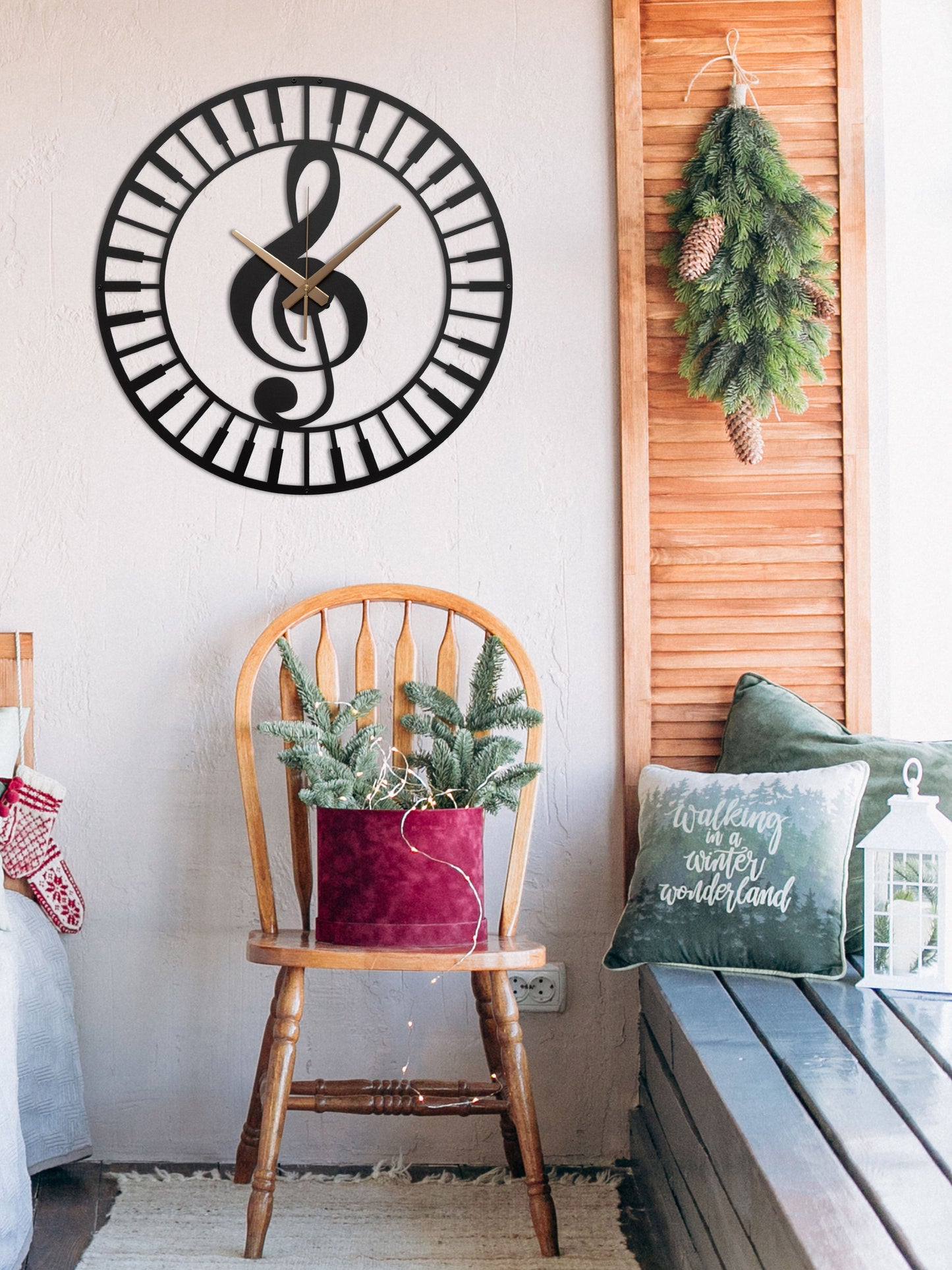 114-Dekoratif Metal Duvar Saati