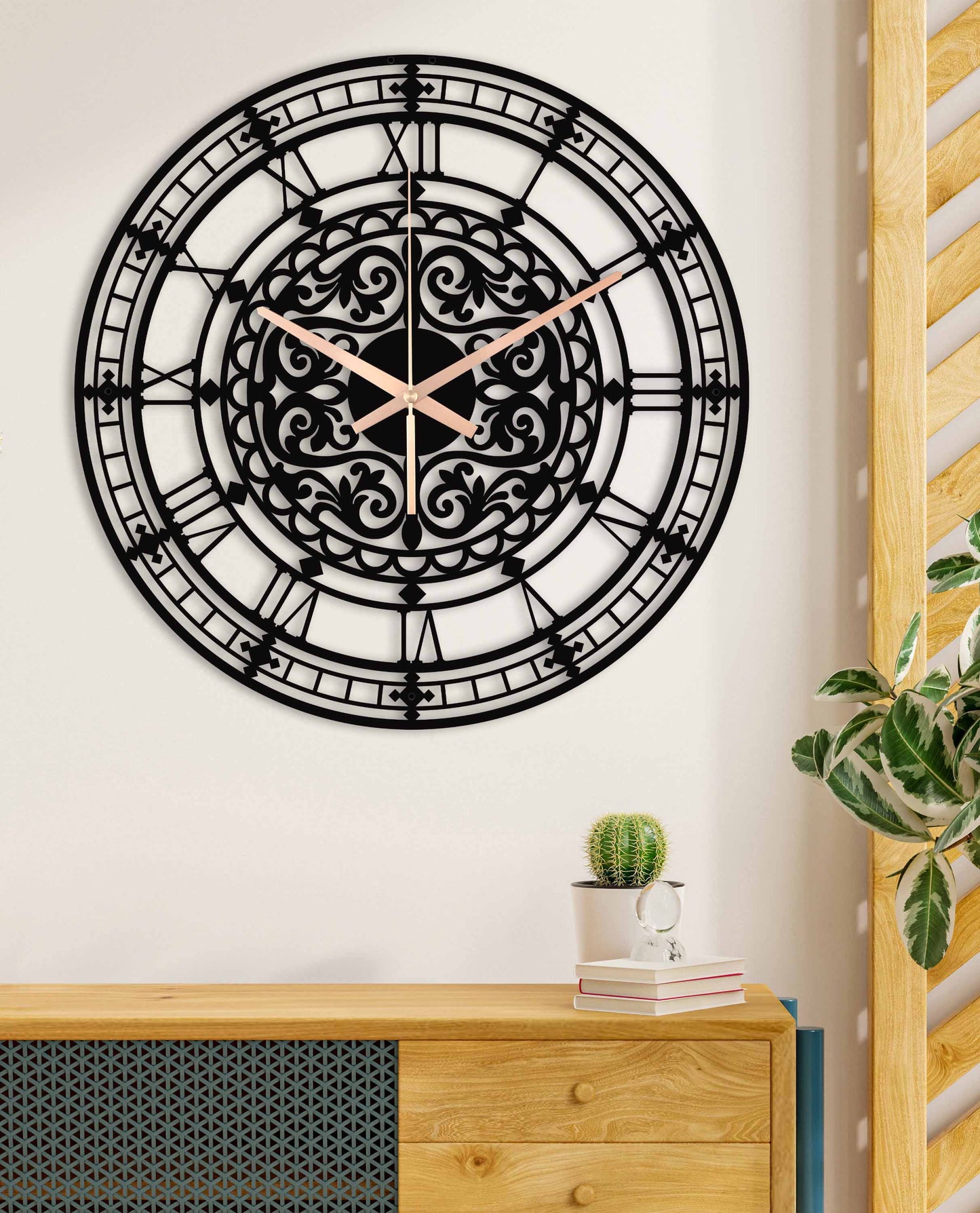 118-Dekoratif Metal Duvar Saati