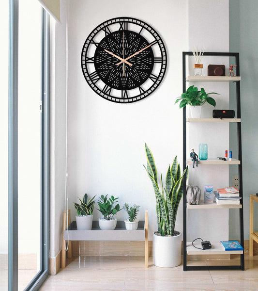 120-Dekoratif Metal Duvar Saati