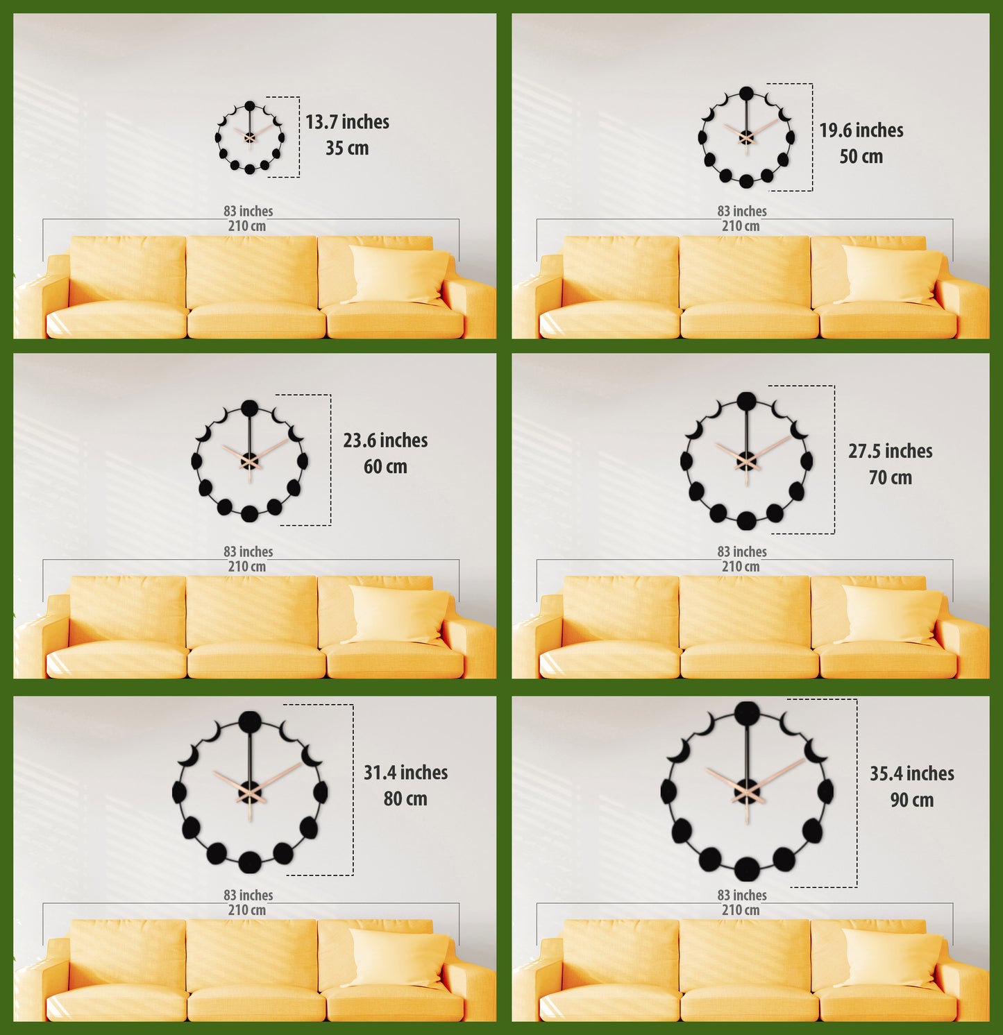 121-Dekoratif Metal Duvar Saati