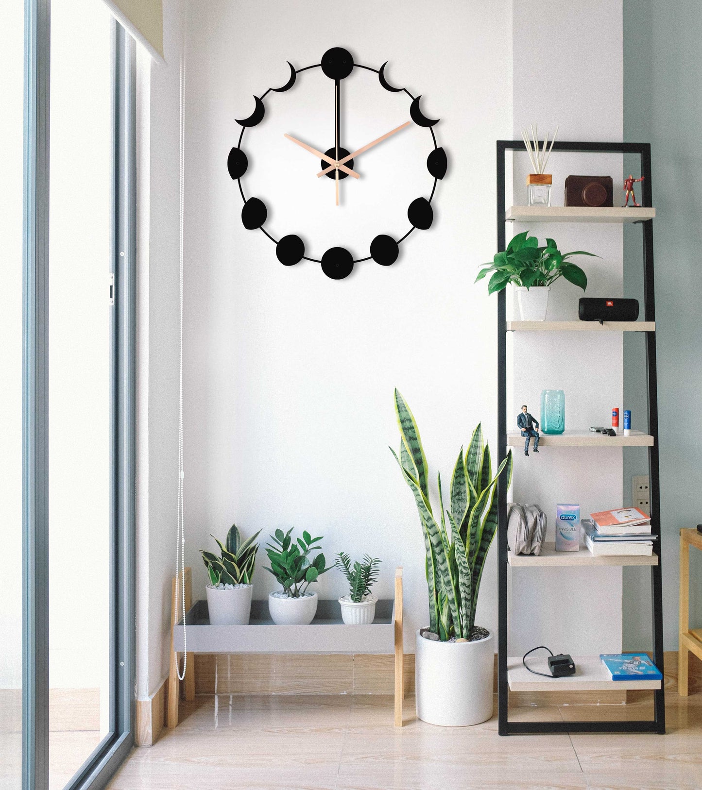 121-Dekoratif Metal Duvar Saati