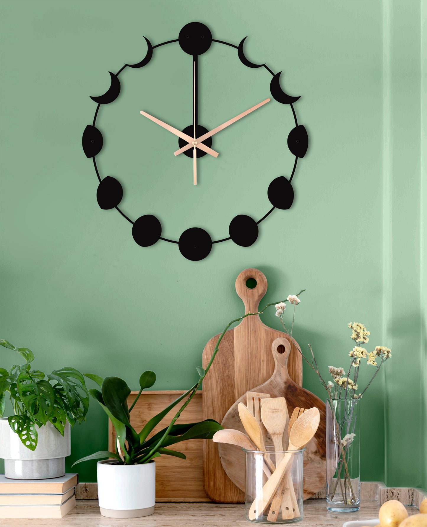 121-Dekoratif Metal Duvar Saati