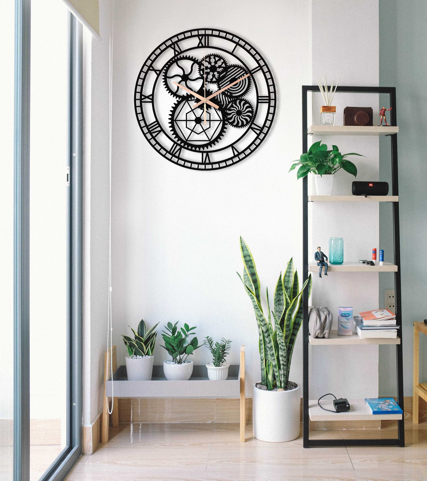 122-Dekoratif Metal Duvar Saati