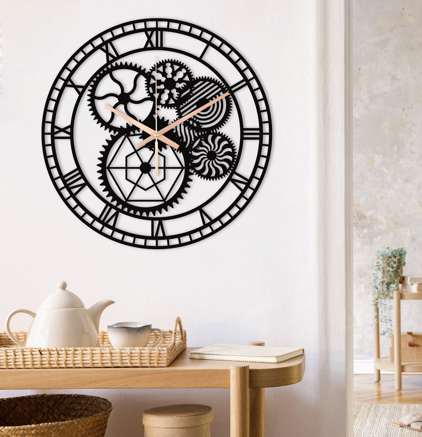 122-Dekoratif Metal Duvar Saati