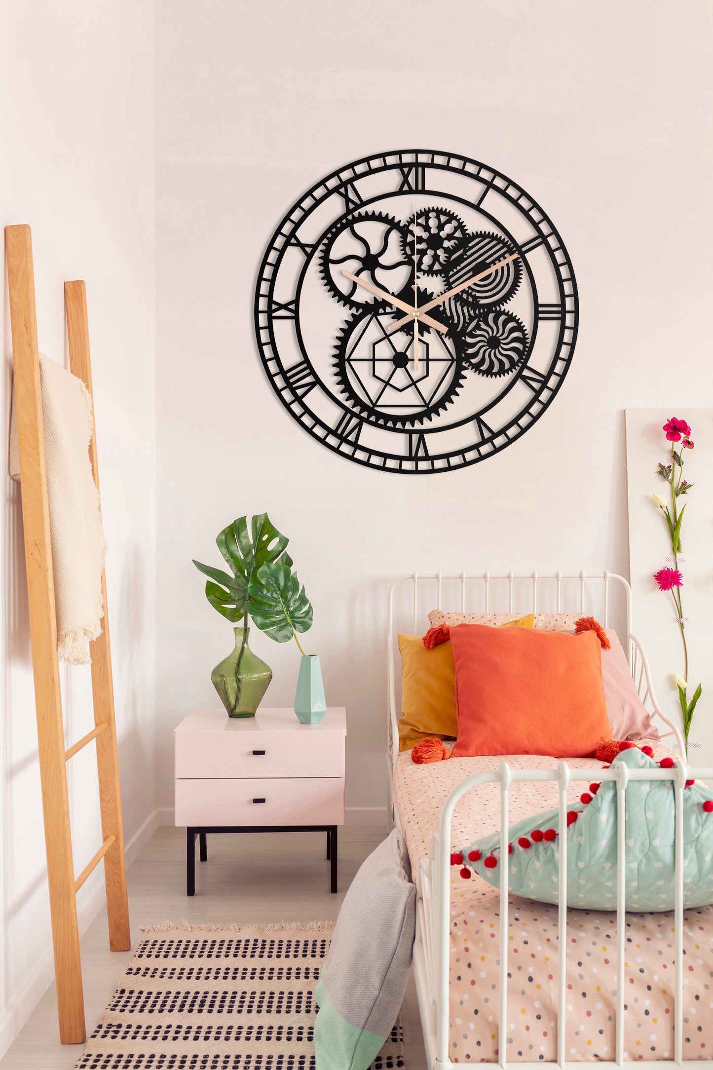 122-Dekoratif Metal Duvar Saati