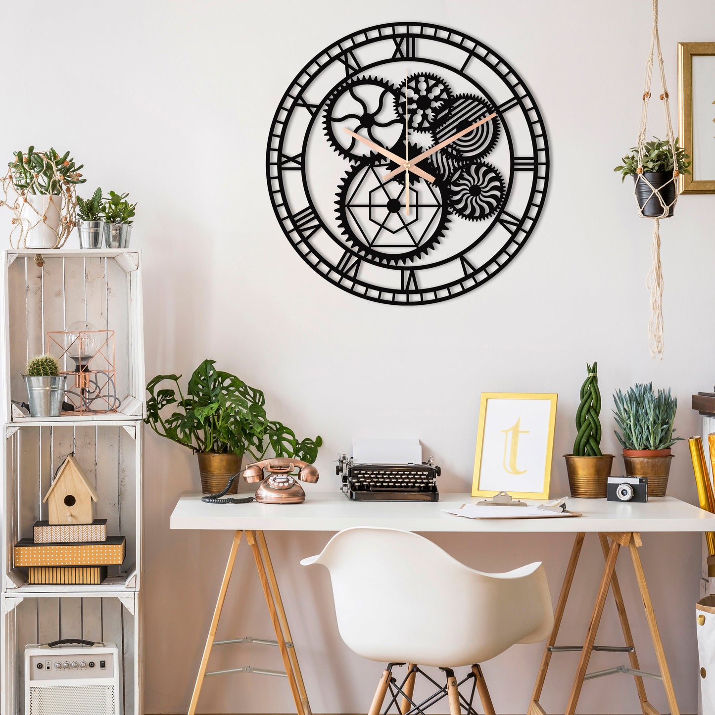 122-Dekoratif Metal Duvar Saati