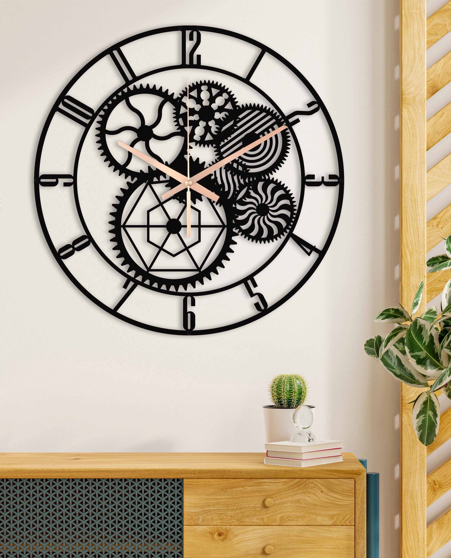 124-Dekoratif Metal Duvar Saati