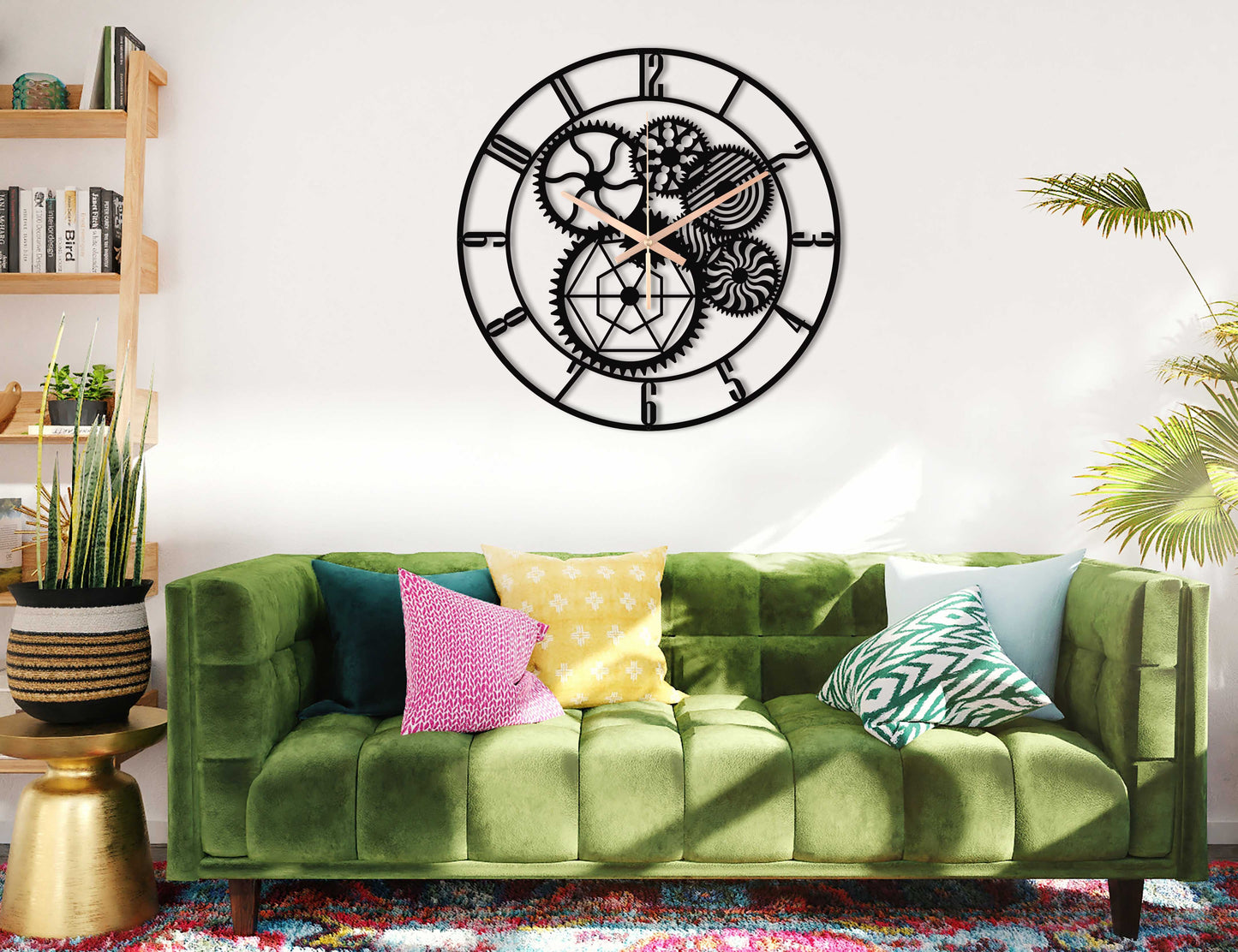 124-Dekoratif Metal Duvar Saati