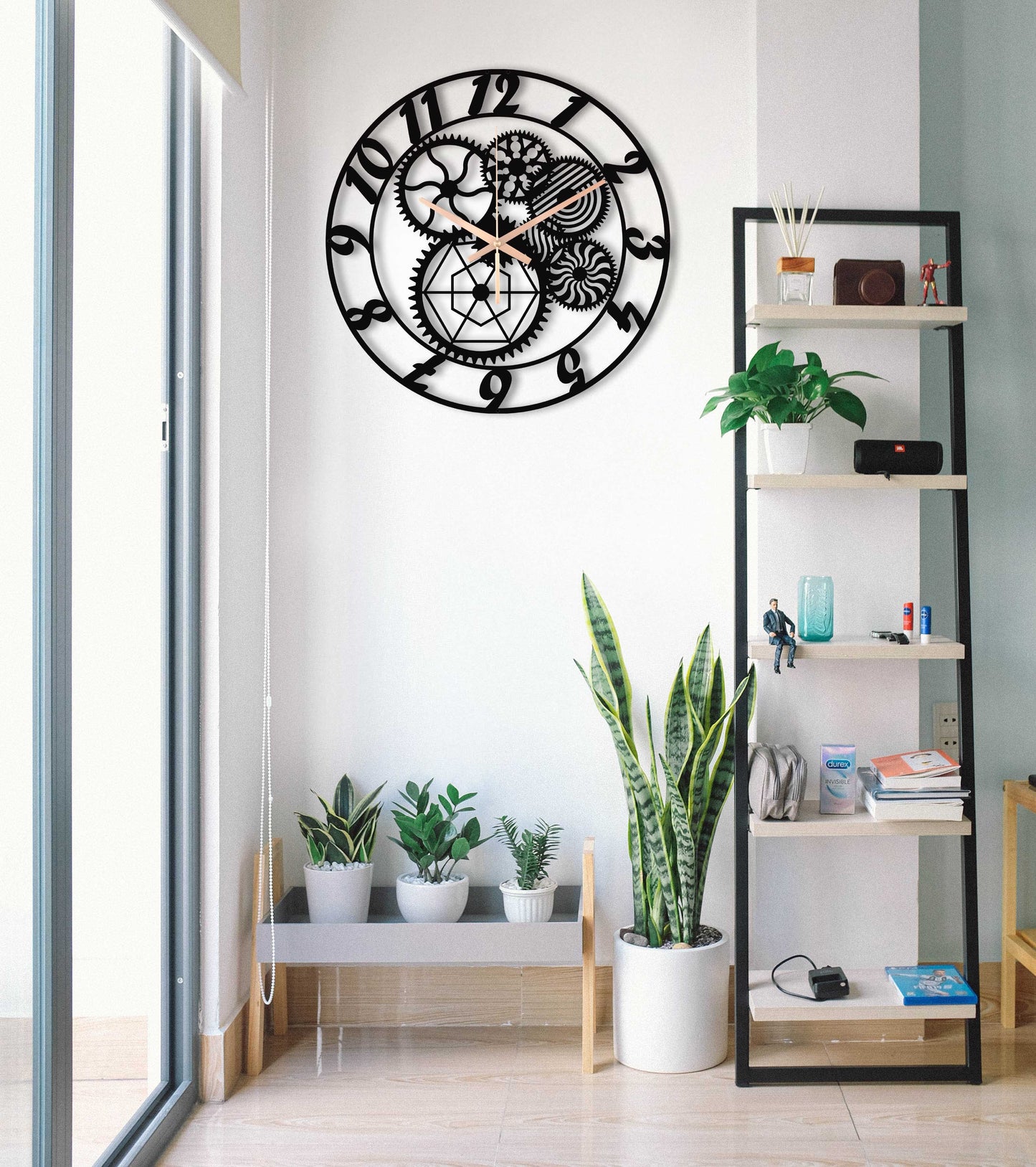 125-Dekoratif Metal Duvar Saati