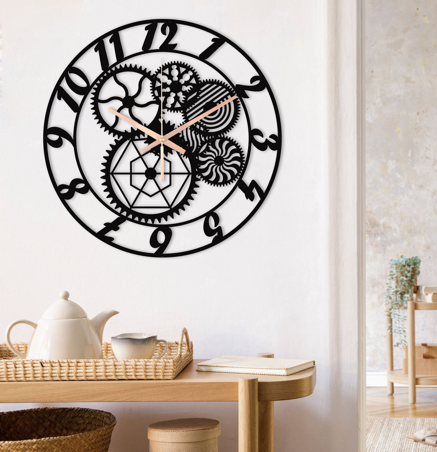 125-Dekoratif Metal Duvar Saati