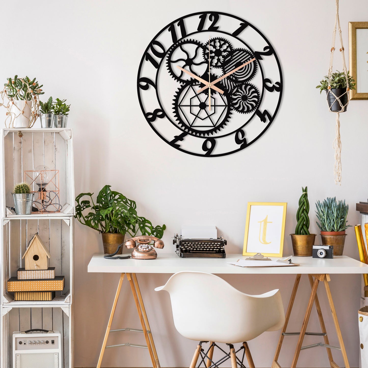 125-Dekoratif Metal Duvar Saati