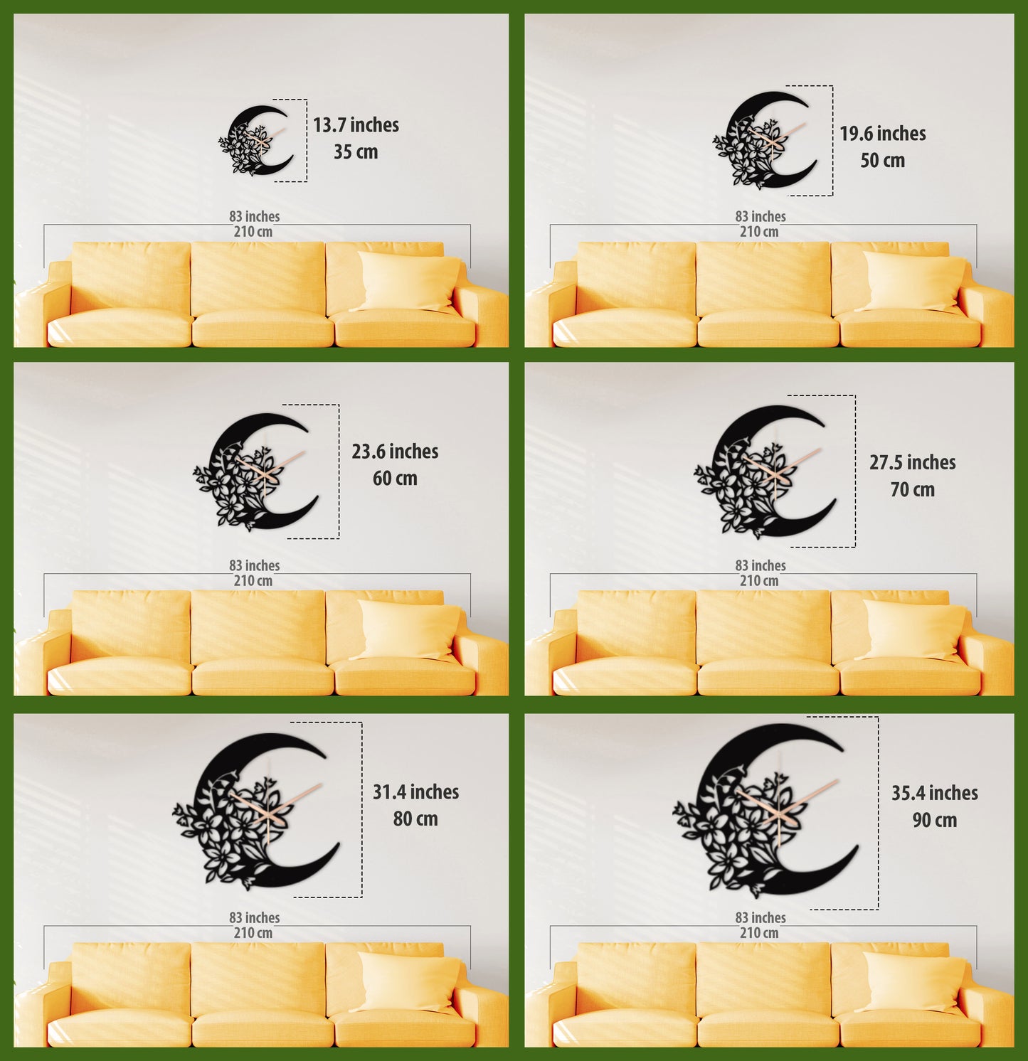 126-Dekoratif Metal Duvar Saati