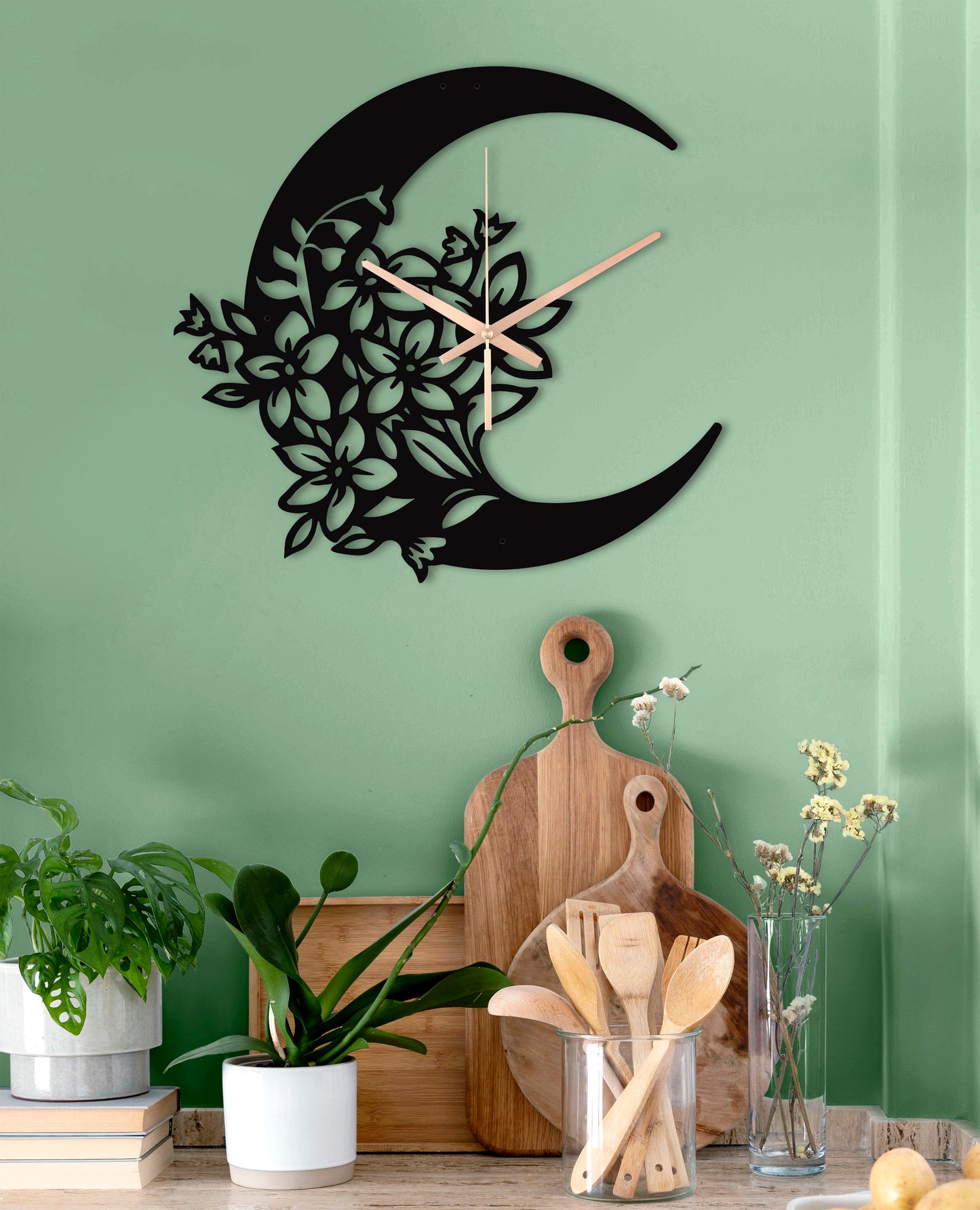 126-Dekoratif Metal Duvar Saati