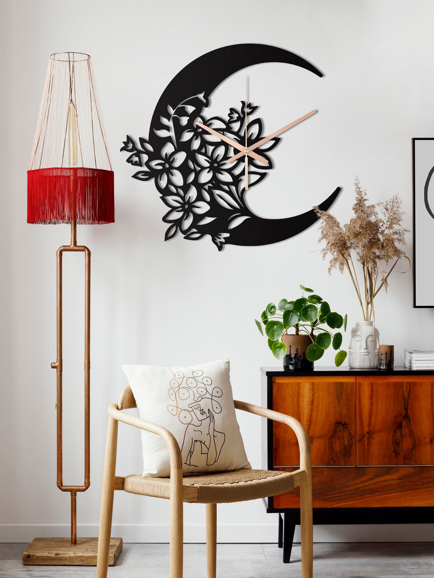 126-Dekoratif Metal Duvar Saati