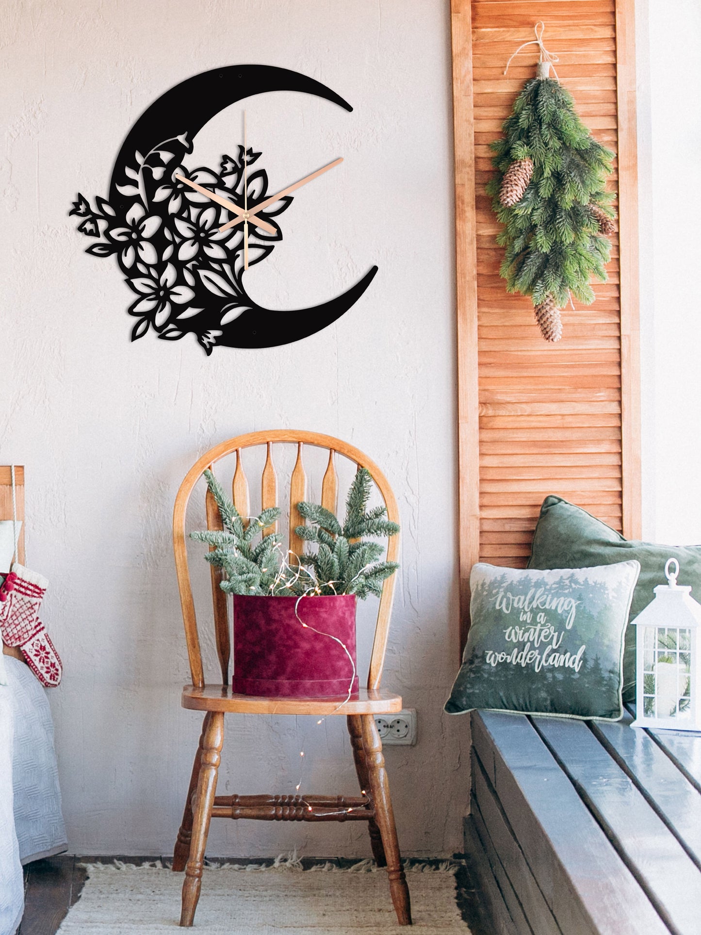 126-Dekoratif Metal Duvar Saati