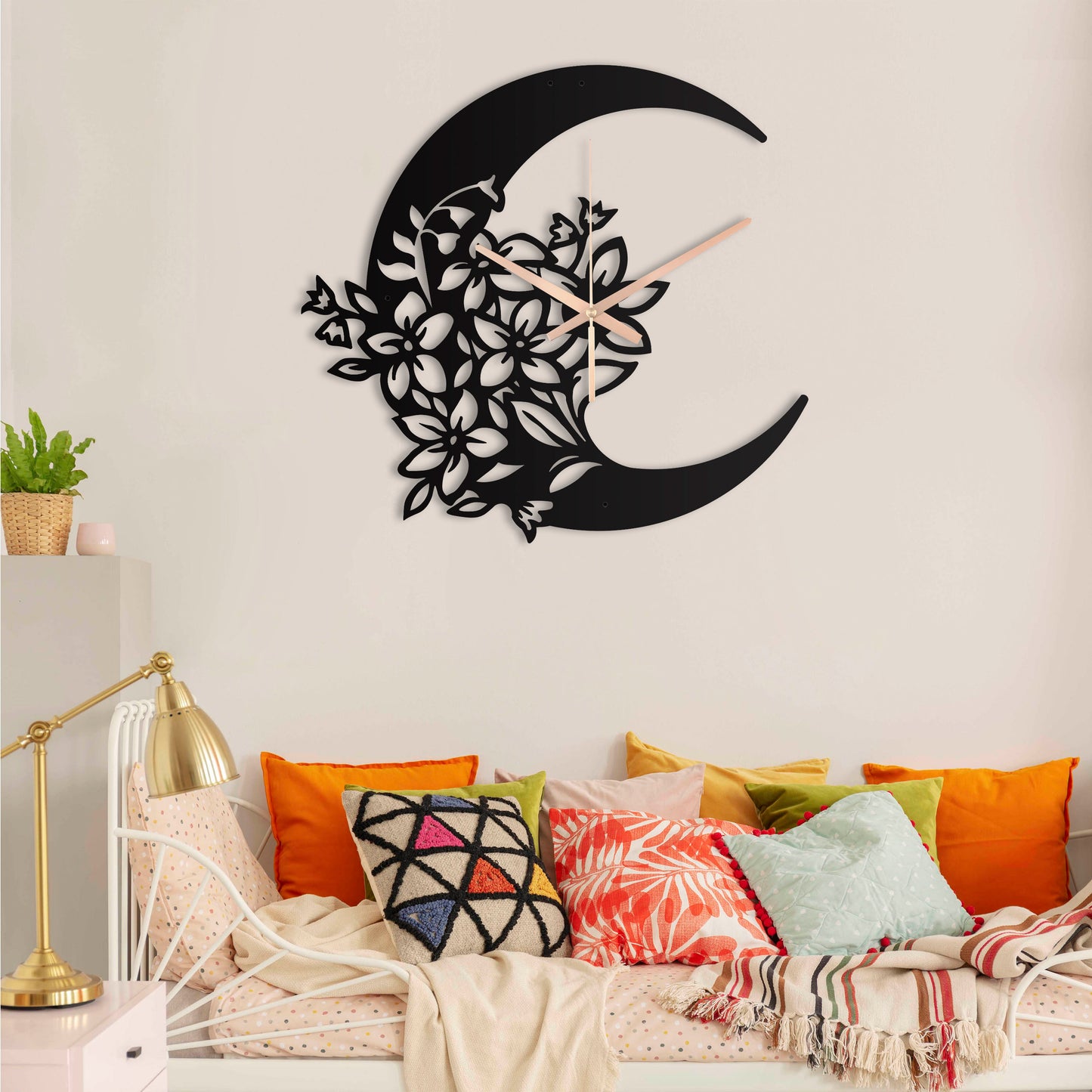 126-Dekoratif Metal Duvar Saati