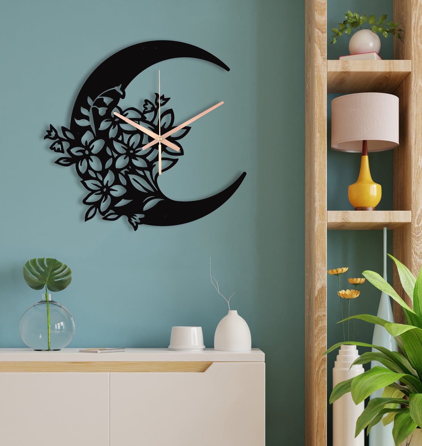 126-Dekoratif Metal Duvar Saati