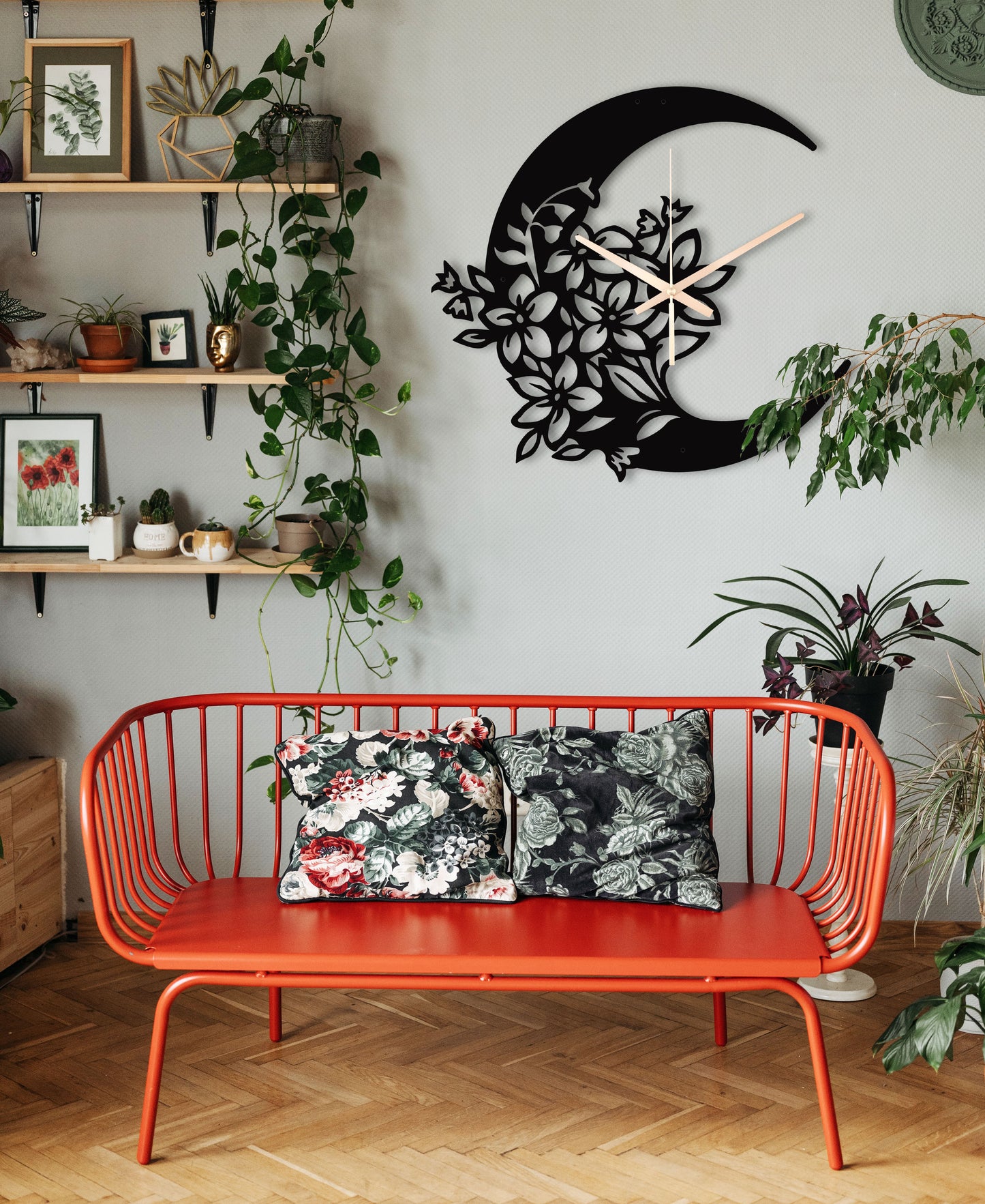 126-Dekoratif Metal Duvar Saati