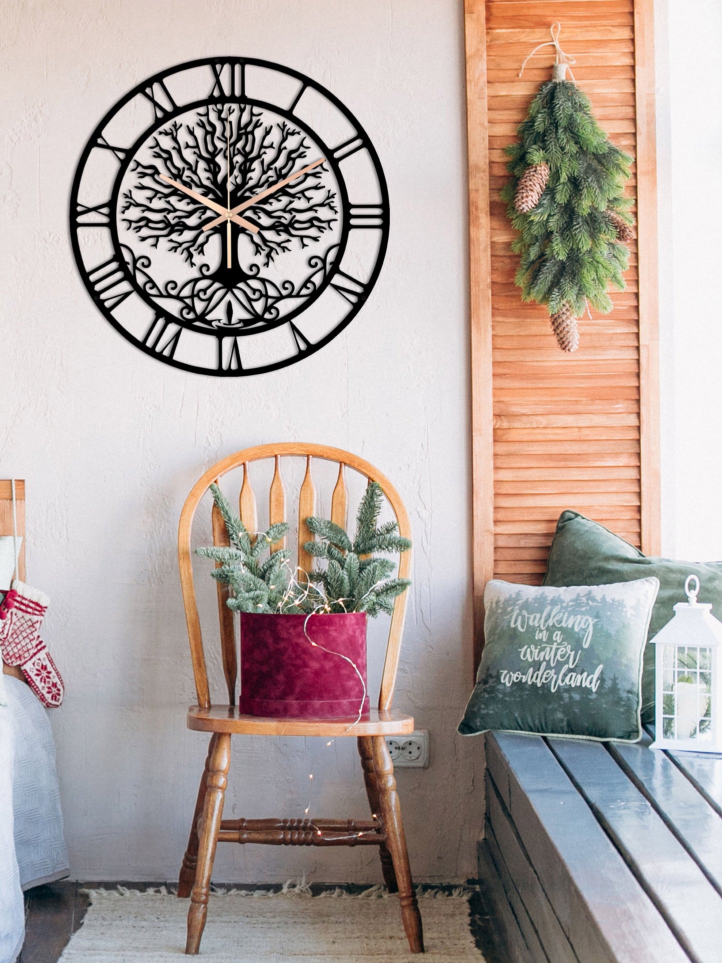 130-Dekoratif Metal Duvar Saati