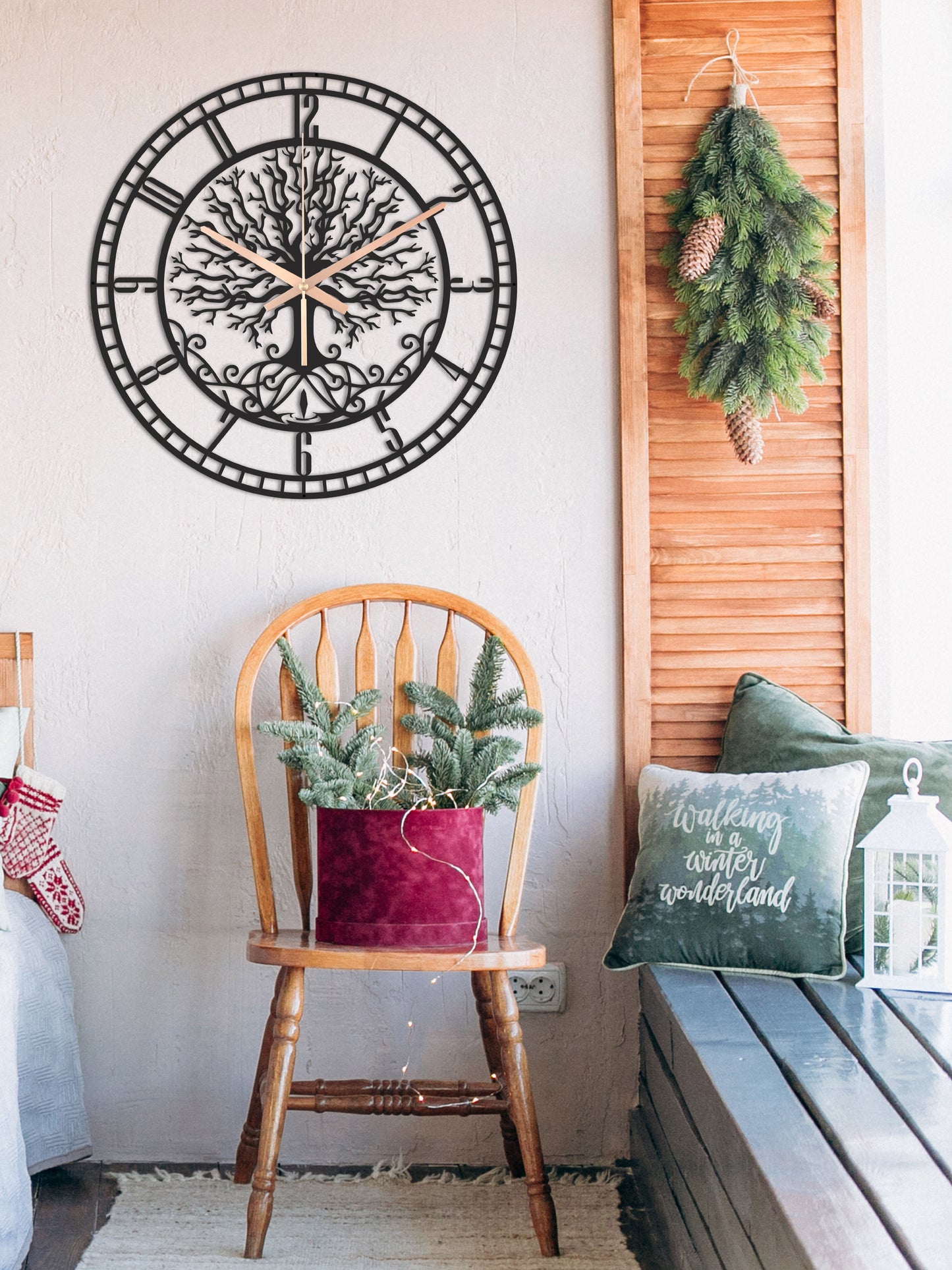 131-Dekoratif Metal Duvar Saati