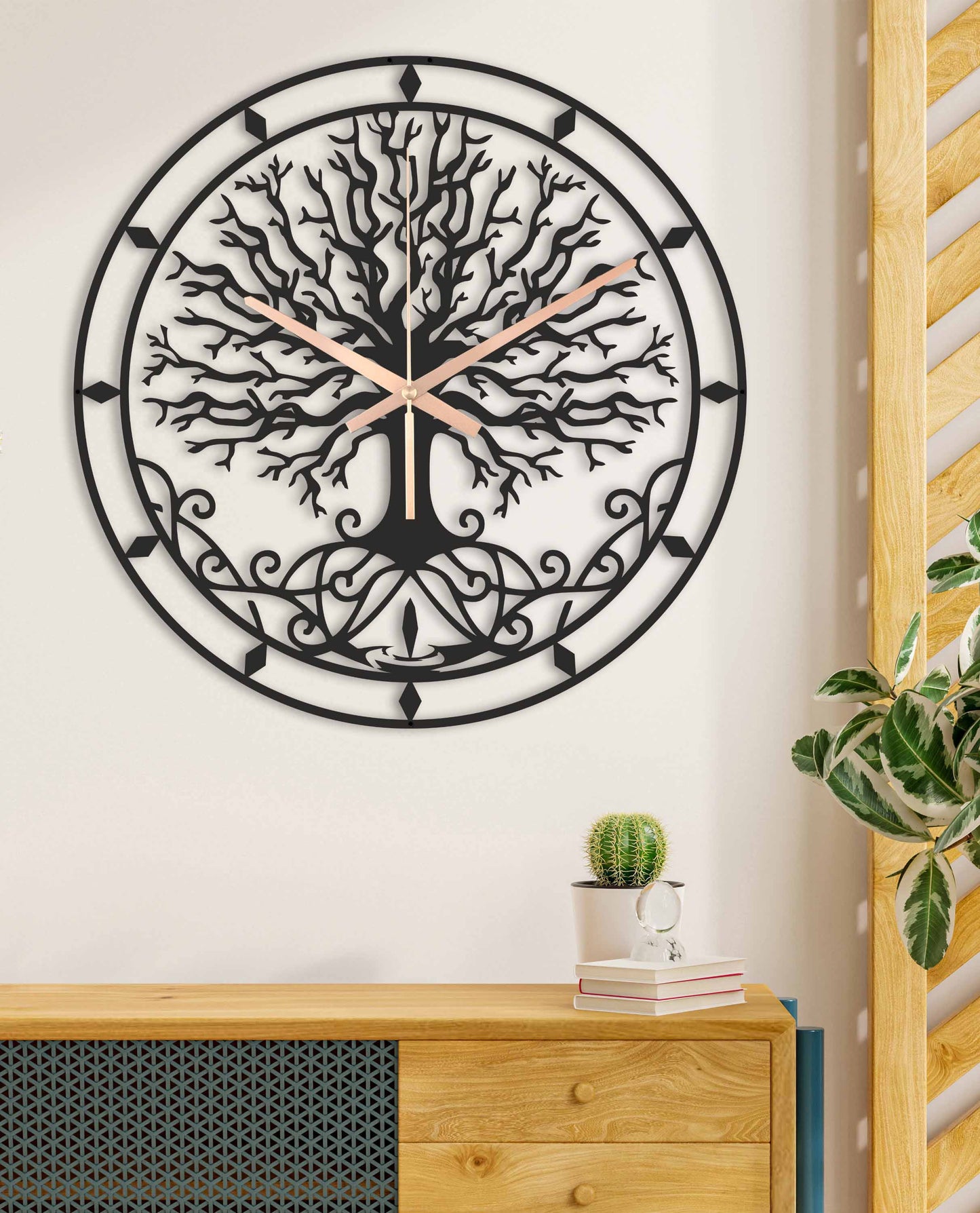 132-Dekoratif Metal Duvar Saati