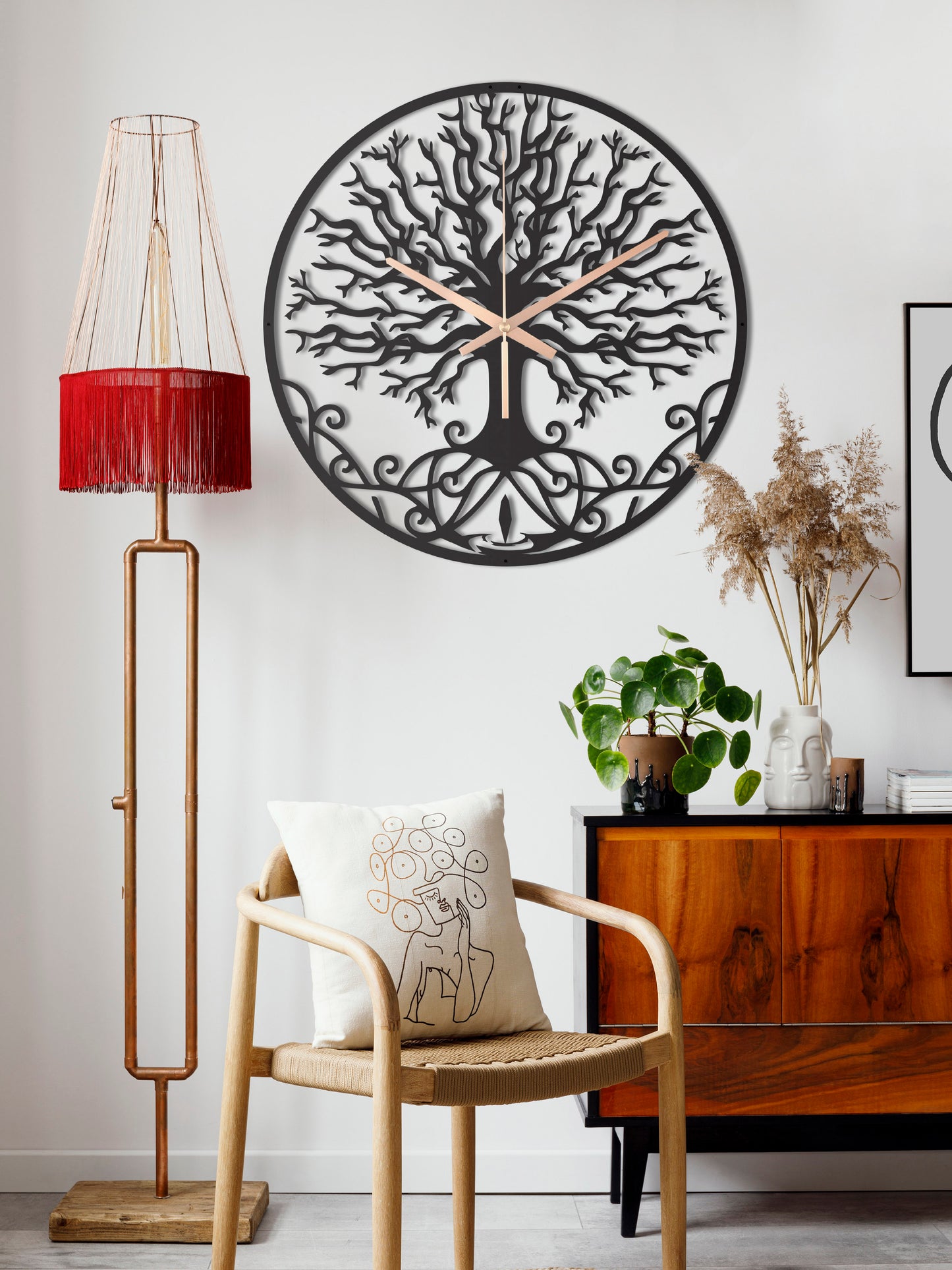 133-Dekoratif Metal Duvar Saati