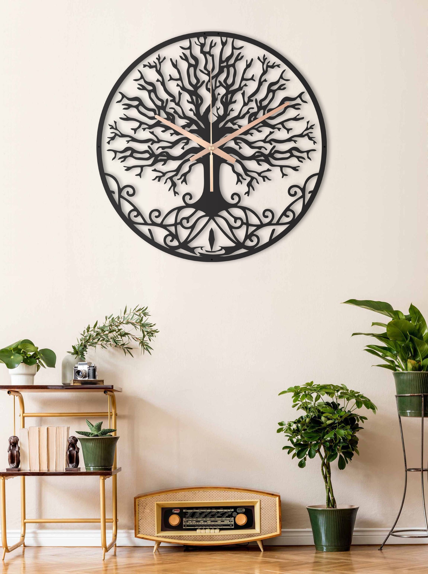 133-Dekoratif Metal Duvar Saati