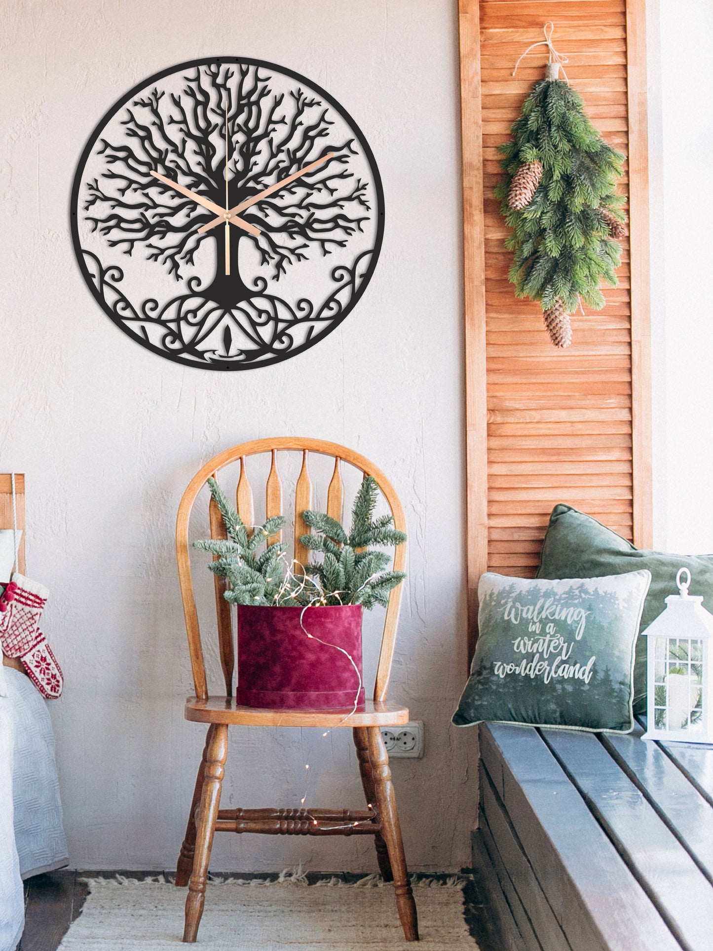 133-Dekoratif Metal Duvar Saati