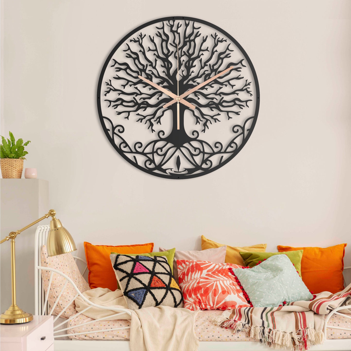 133-Dekoratif Metal Duvar Saati