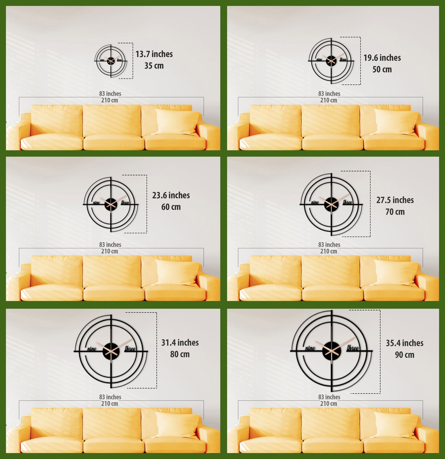 145-Dekoratif Metal Duvar Saati