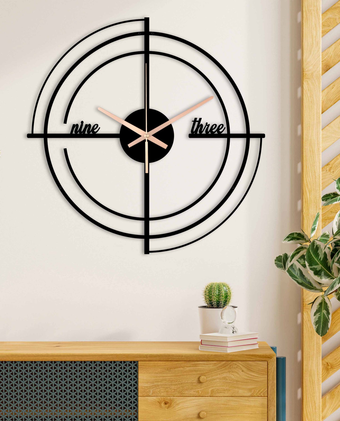 145-Dekoratif Metal Duvar Saati