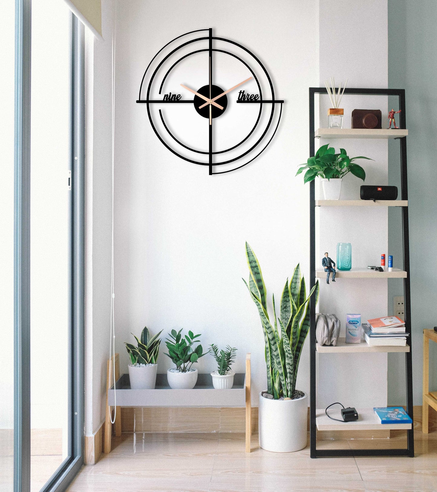 145-Dekoratif Metal Duvar Saati