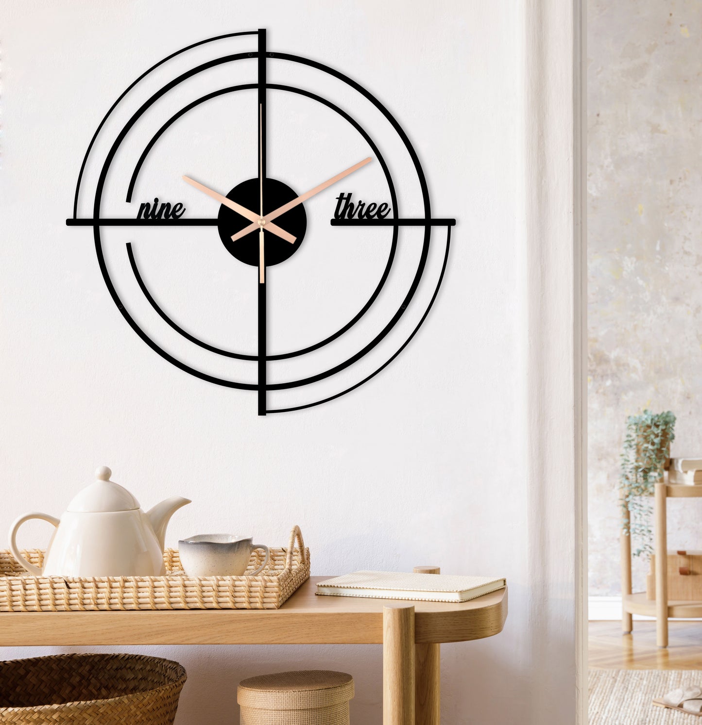 145-Dekoratif Metal Duvar Saati